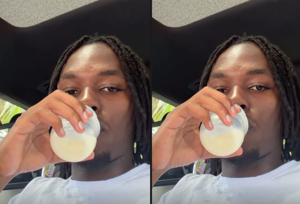 Charlie Jones is trying breast milk. PHOTO/@charliemny/Instagram