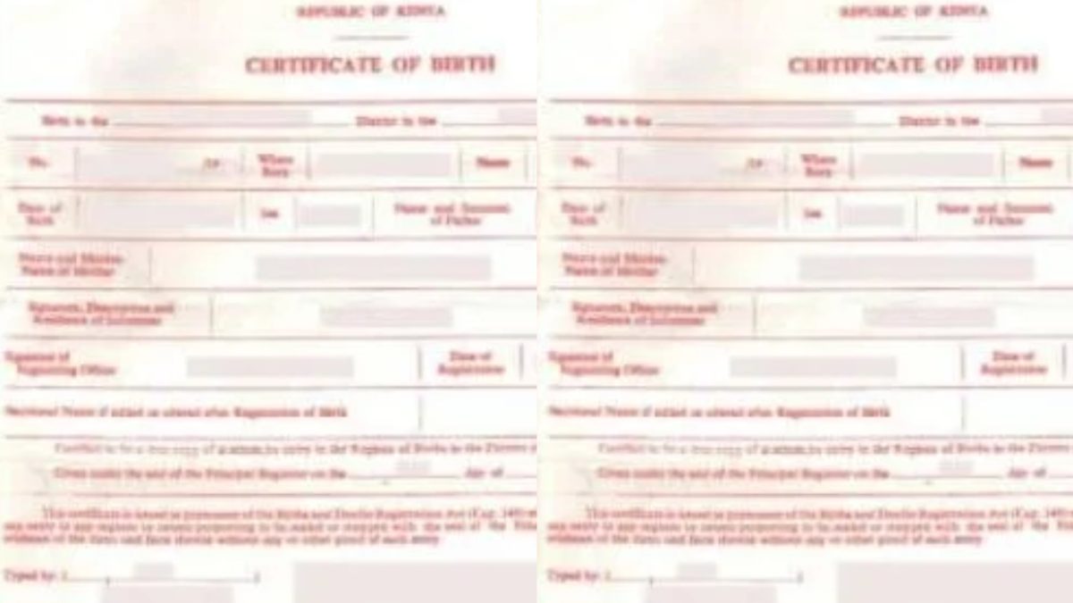 How to replace a lost birth certificate in Kenya