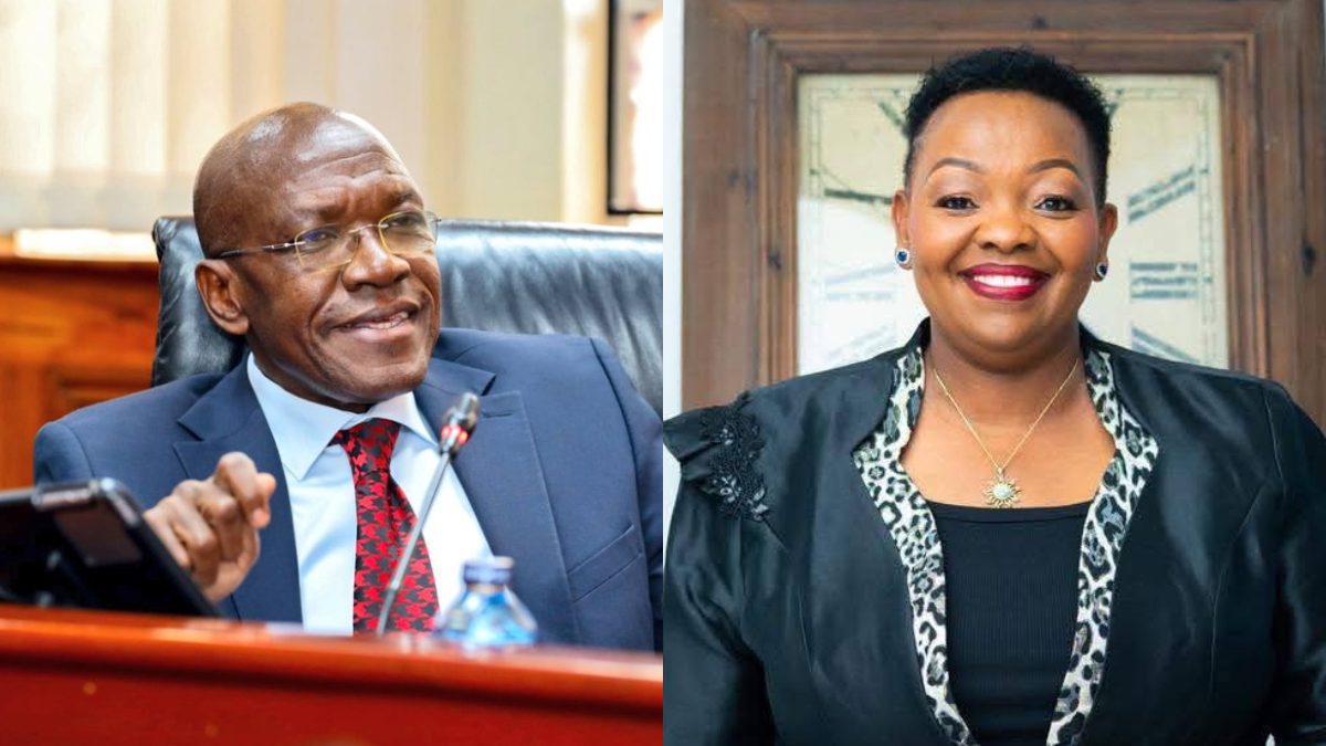 A collage of Senator Boni Khalwale and Senator Veronica Maina. PHOTO/@DrBKhalwale, @VeronicaMainaW/X