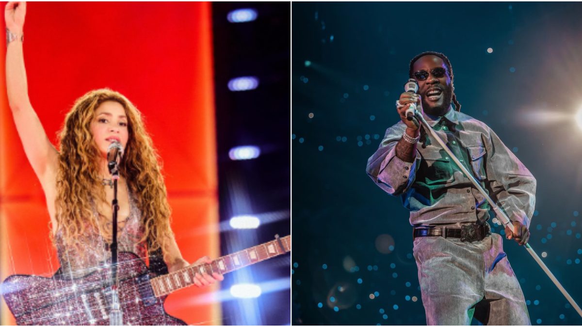 A collage of Shakira and Burna Boy during a past performance. PHOTO/@shakira/Instagram/ /https://www.facebook.com/Officialburnaboy