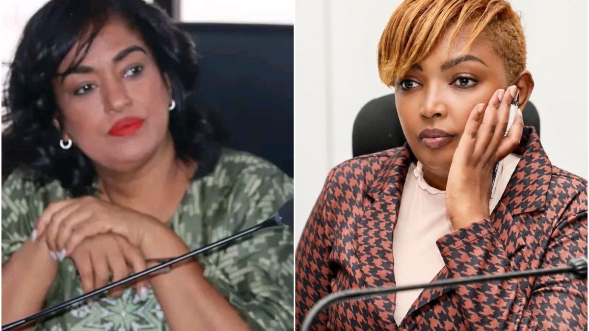 A collage of Nairobi Woman Representative Esther Passaris and nominated senator Karen Nyamu.