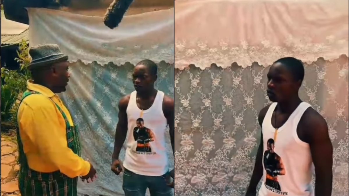 Mbavu Destroyer alongside veteran Vitimbi actor Mbavu Destroyer during the shoot. PHOTO/@mbavu.254/Instagram