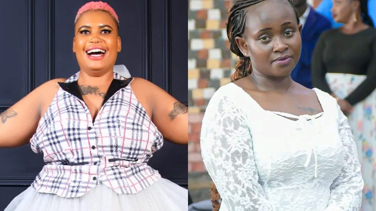 A collage of Manzi Wa Mombasa and Marion Naipei. PHOTOS/https://www.facebook.com/marion2366