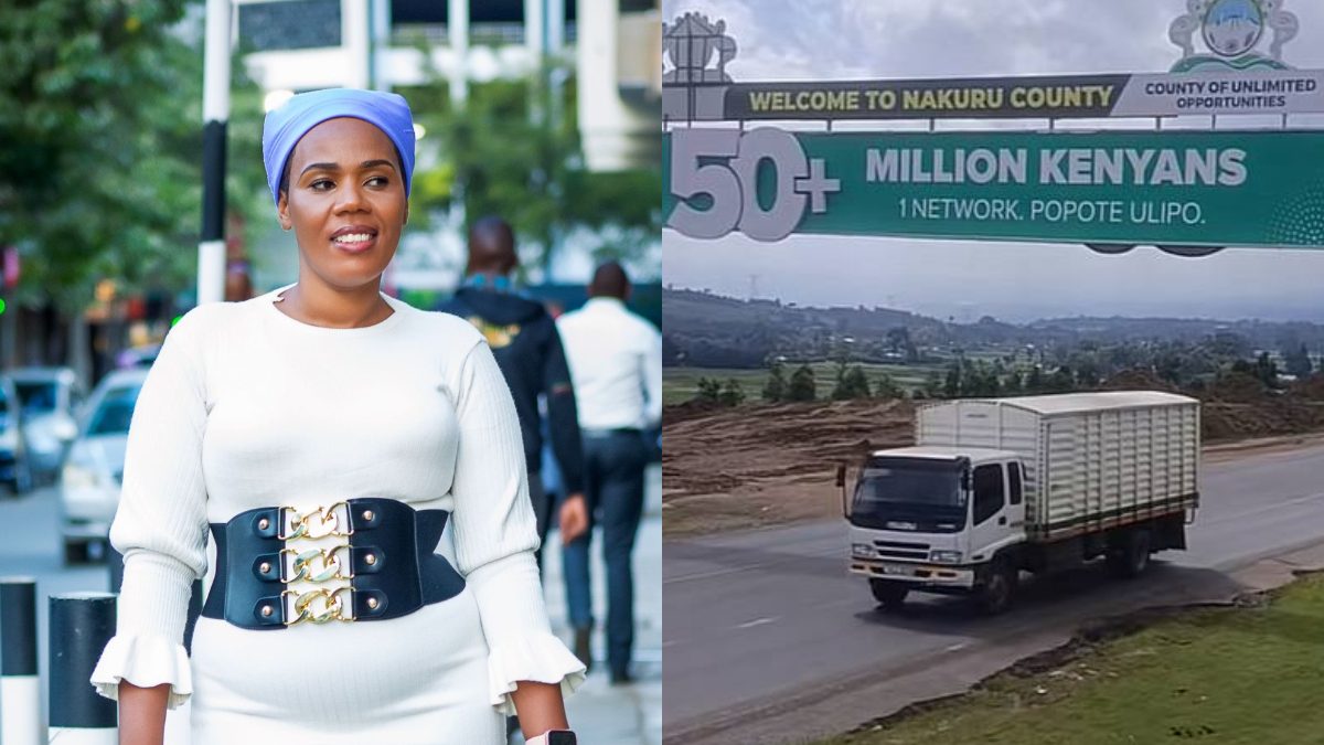 A collage of Essy Wa Willy and the place where the Nakuru car spotters are based. PHOTOS/@tataessytrhebrand/TikTok.