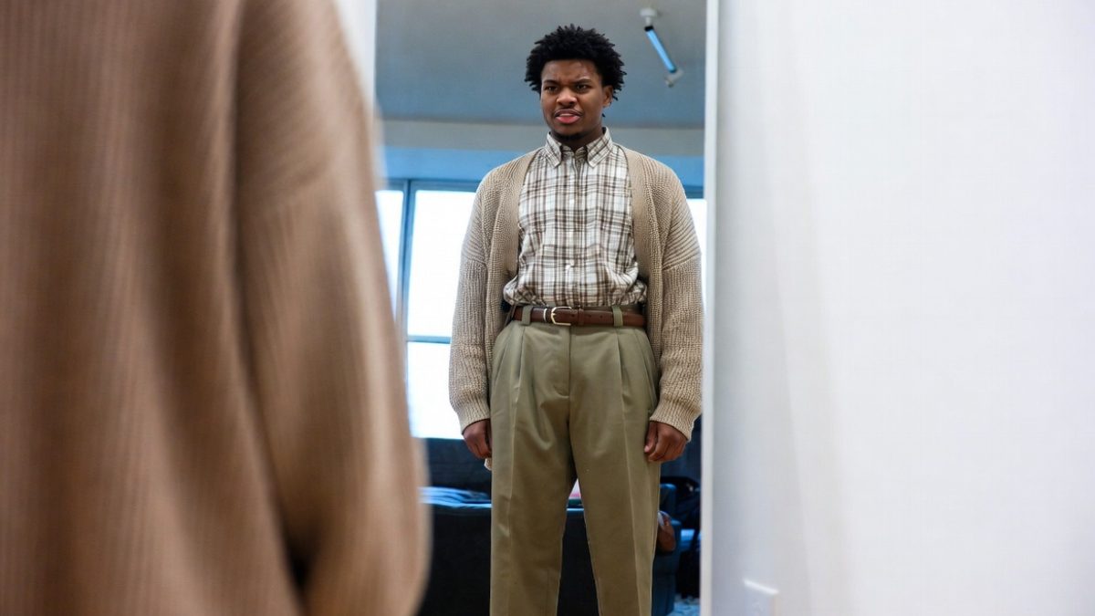 A young man dressed in an old man clothes. PHOTO/Grok