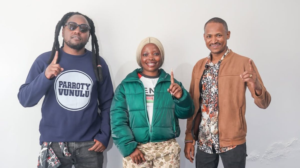 Embakasi East MP Babu Owino with gengetone artists. PHOTO/he.babuowino/Instagram
