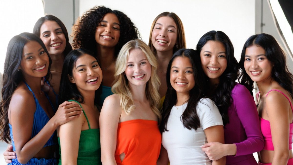 An AI generated photo of beautiful happy women. PHOTO/Grok