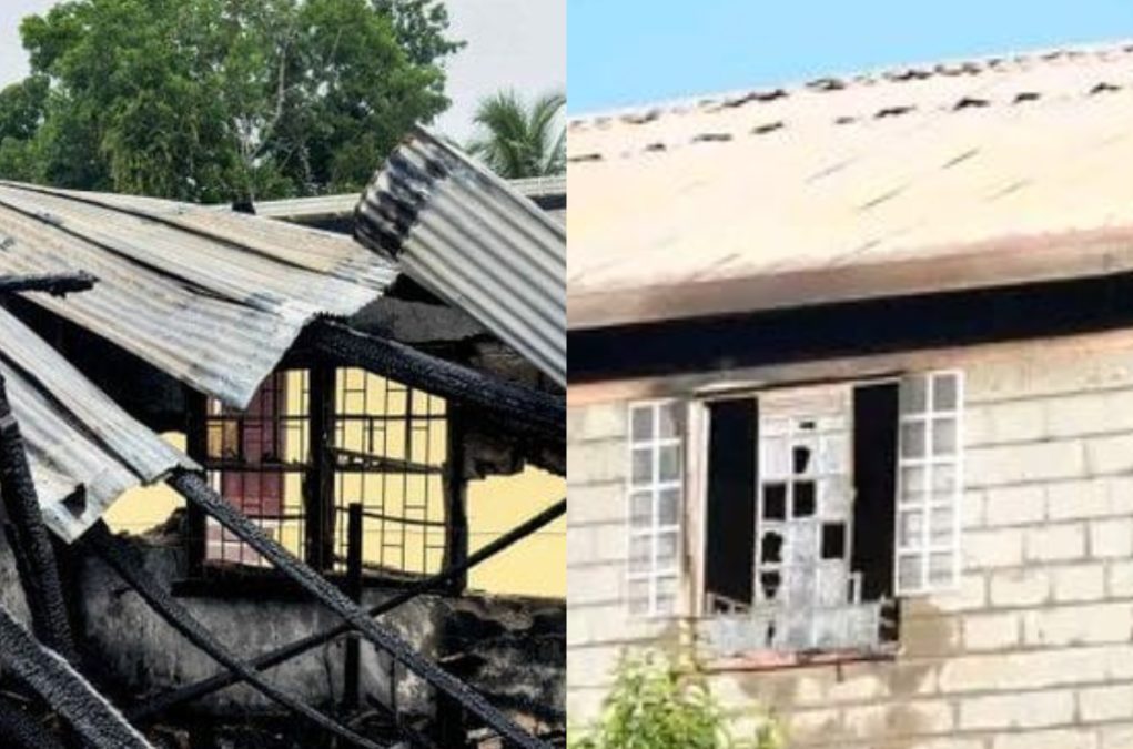 A collage of burnt dormitories at Hillside Endarasha Academy and at Utumishi Girls. PHOTOS/https://www.facebook.com/ThisIsKenyaa