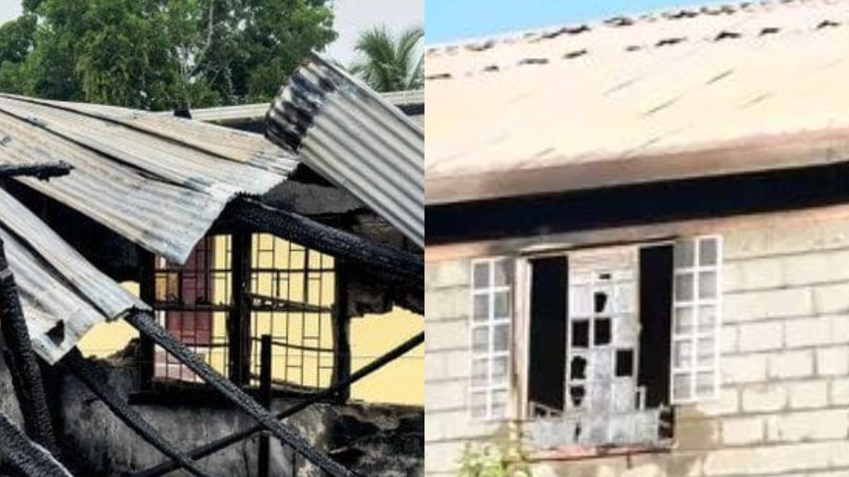 A collage of burnt dormitories at Hillside Endarasha Academy and at Utumishi Girls. PHOTOS/https://www.facebook.com/ThisIsKenyaa