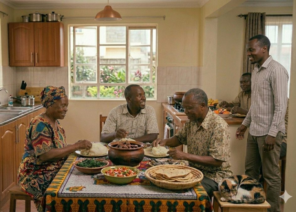 A family enjoying a meal together. PHOTO/Gemini