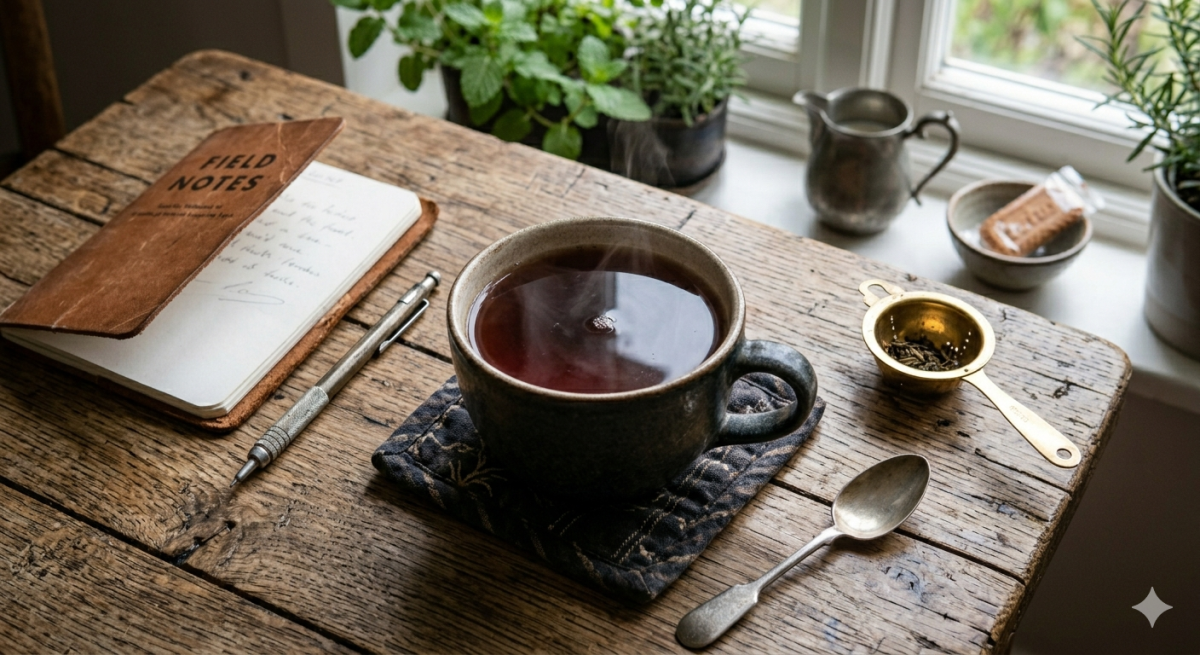 A cup of strong black tea