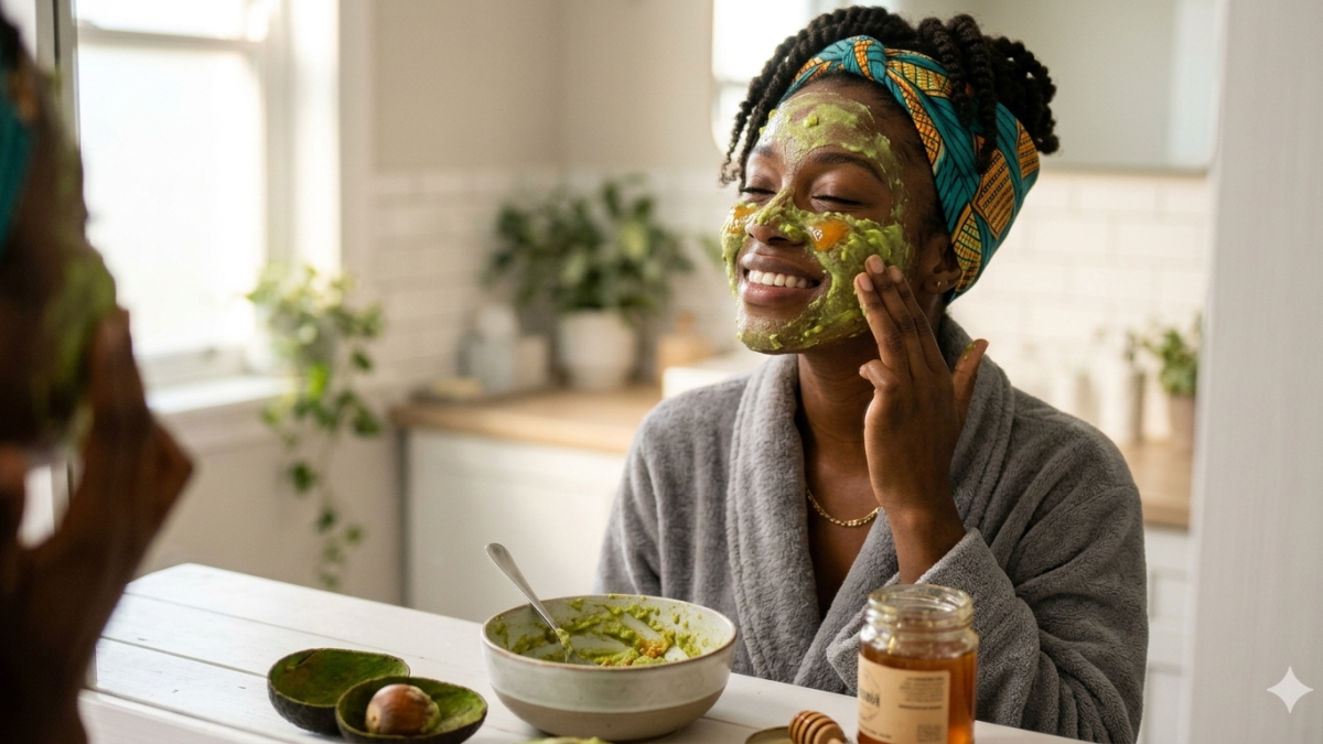 A woman using avocado and honey as a face mask. PHOTO/Gemini