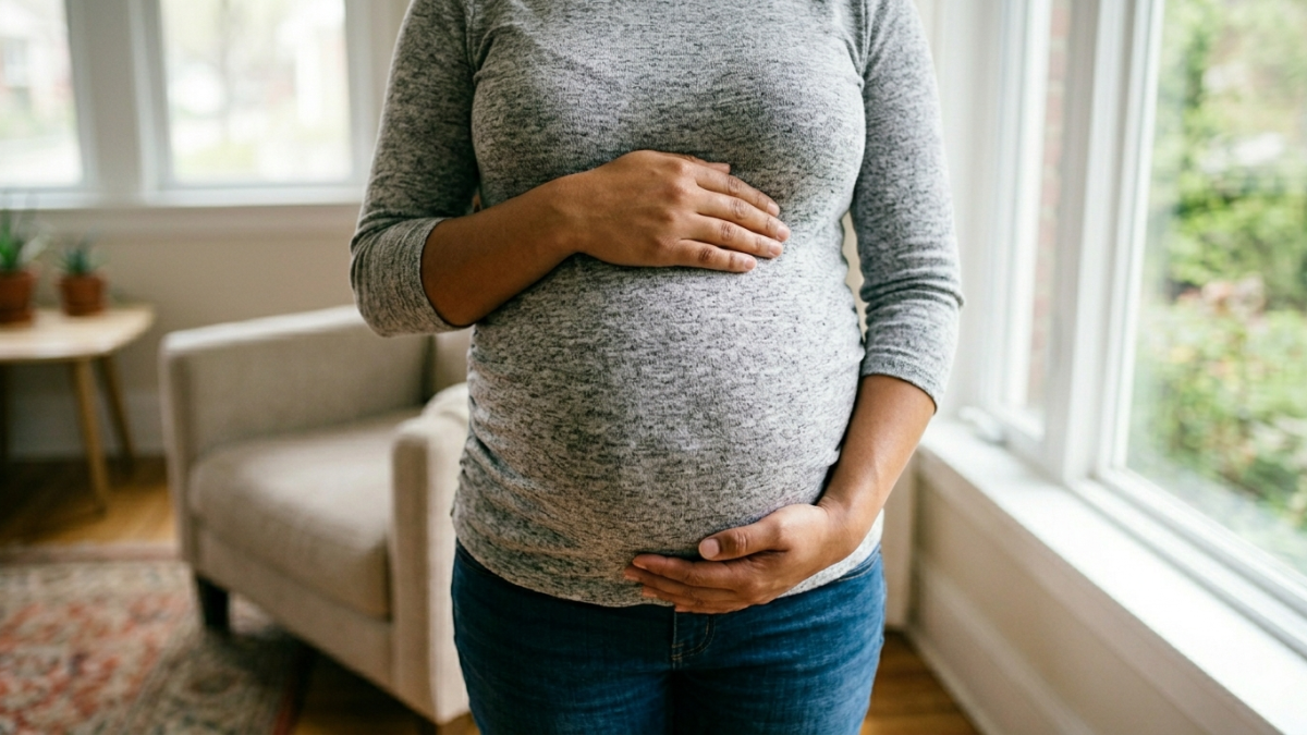 Close-up of pregnant woman holding belly. Image used for represetation purposes. PHOTO/Gemini