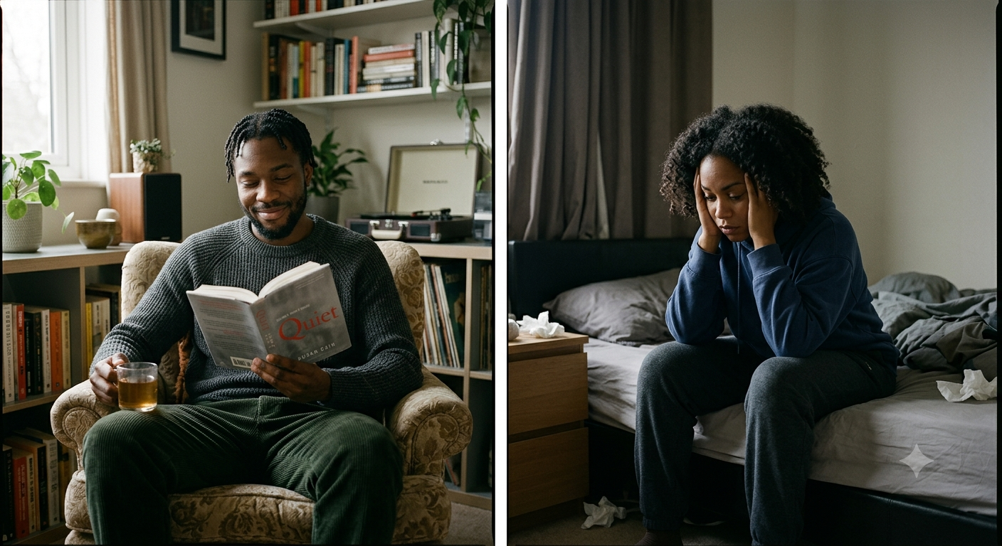 How to know difference between being an introvert and being depressed 