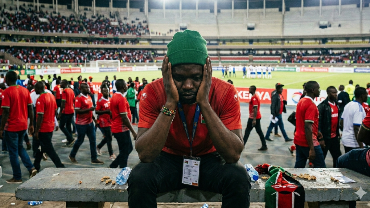 A football fan is disappointed after a match. PHOTO/Gemini