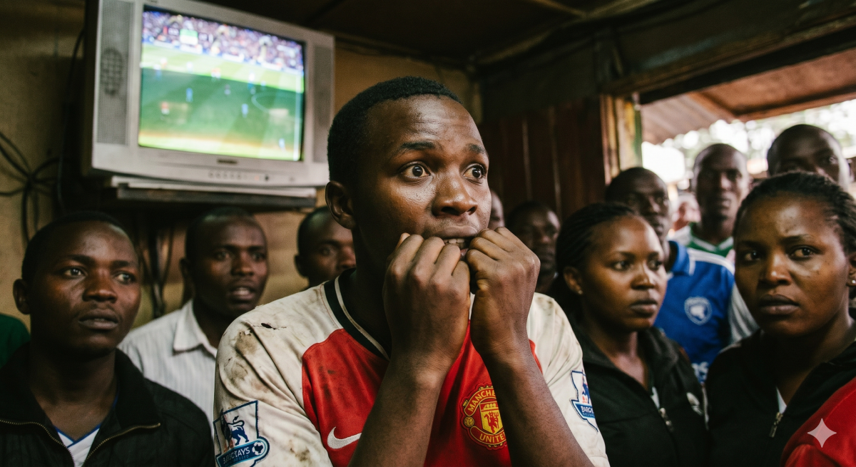 AI-generated photo of football fans. PHOTO/Gemini