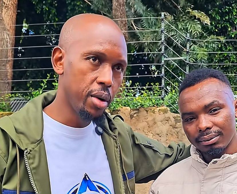 Geoffrey Mosiria and Peter Kioi. PHOTO/@geoffreymosiria/TikTok.