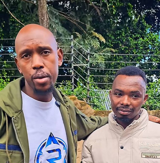 Geoffrey Mosiria and Peter Kioi. PHOTO/@geoffreymosiria/TikTok.