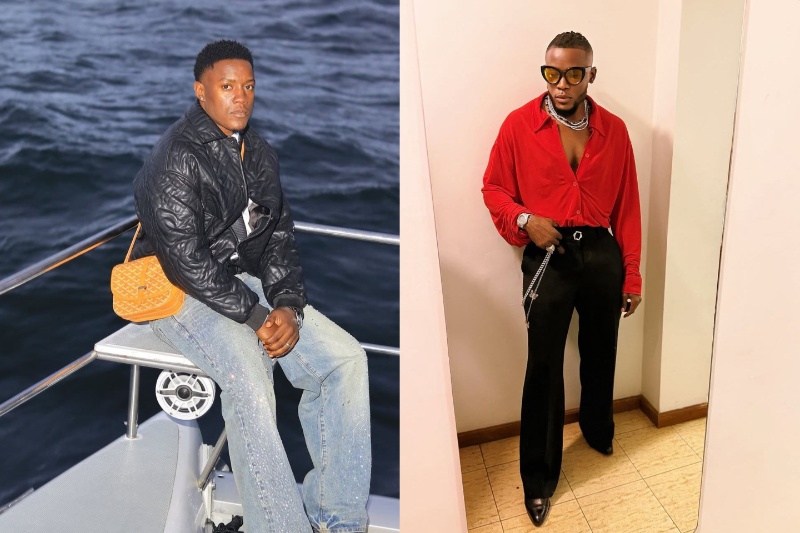 A photo collage of Shakib Cham and Arrow Bwoy. PHOTO/@shakib_cham & @arrowbwoy/Instagram