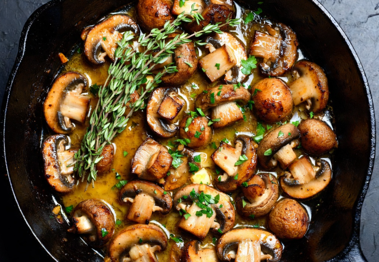 How to cook garlic butter mushrooms at Home