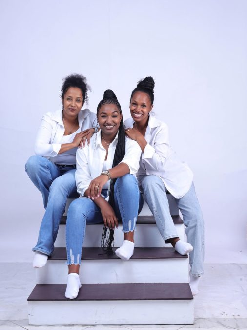 Grace Ekirapa with her sisters. PHOTO/@graceekirapa/Instagram.