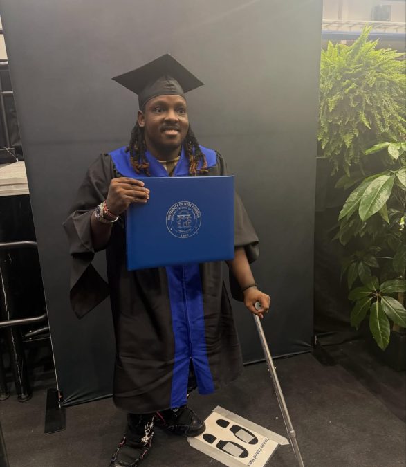 Jeremy Kiuna during his graduation. PHOTO/@jeremykiunaofficial/Instagram