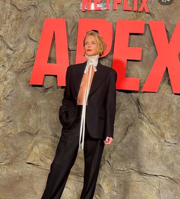 Charlize Theron at the Apex movie premiere. PHOTO/@charlizeafrica/Instagram
