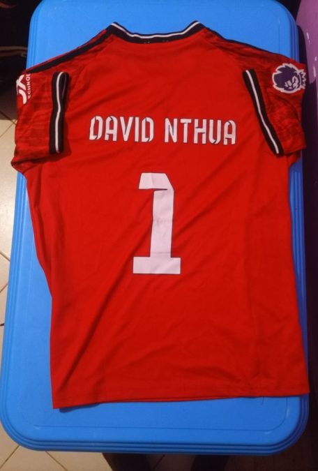 A Manchester United-branded jersey with name David Nthua. PHOTO/David Nthua