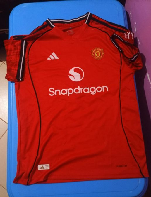 A Manchester United-branded jersey with name David Nthua. PHOTO/David Nthua