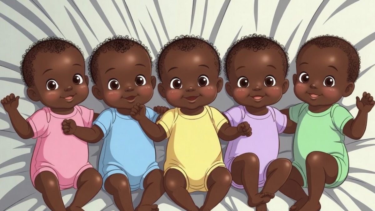 An illustrator of quintuplets. PHOTO/Grok