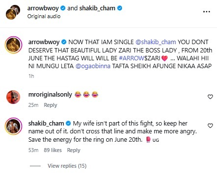 A post shared by Arrow Bwoy on Instagram. PHOTO/Screengrab by K24 Digital