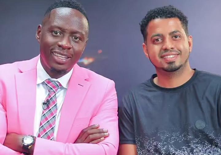 Photo of Chell De Magician and Oga Obinna during Oga Obinna's interviews. PHOTO/@chell_de_magician/Instagram ﻿