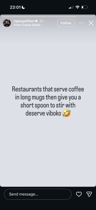 A post shared by Lilian Ng'ang'a on Instagram. PHOTO/Screengrab by K24 Digital