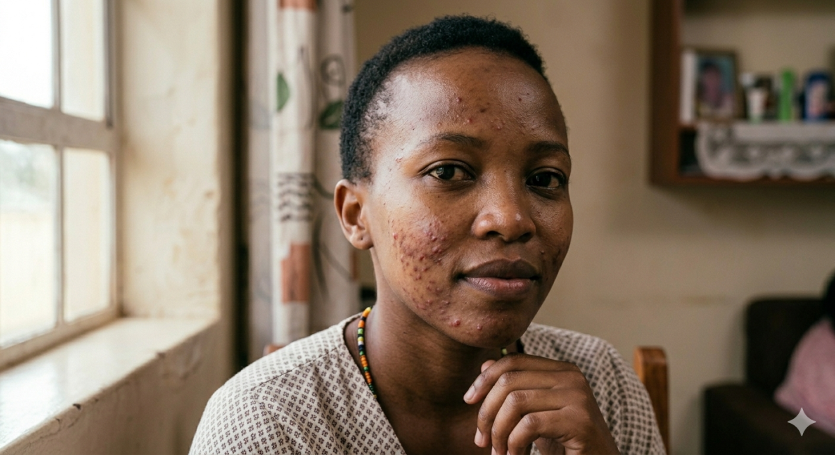 A woman having small boils on her face. PHOTO/Gemini
