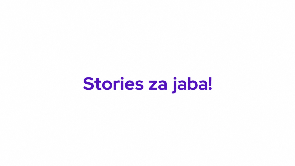 A well designed graphic written Stories za jaba!. PHOTO/Photo generated by AI
