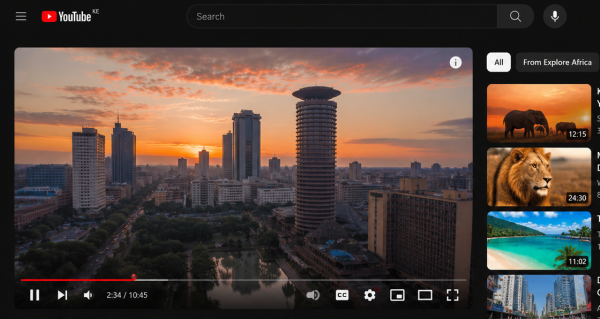 An interface of YouTube. PHOTO/AI