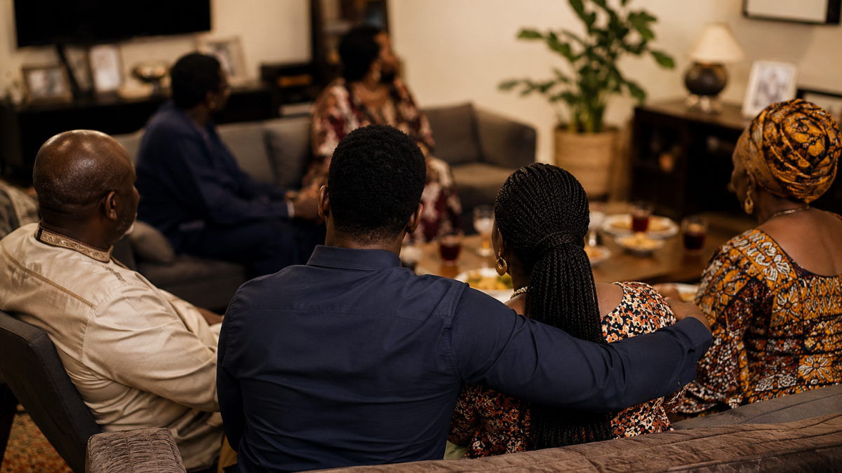 A group of family members sharing stories. PHOTO/Photo generated by AI