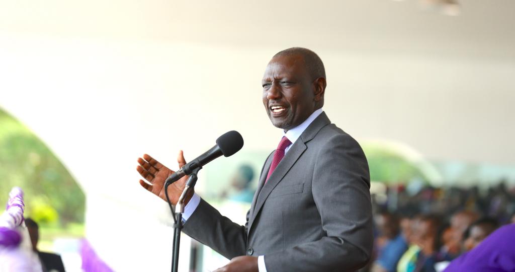 President William Ruto delivers a keynote speech during Labour Day celebrations in 2023. PHOTO/@WilliamsRuto/X
