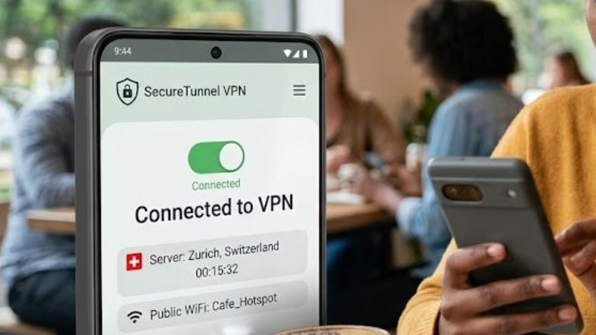 An image showing VPN connected. PHOTO/AI