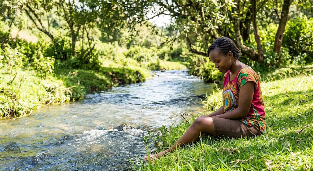 Mental health benefits of spending time near water bodies