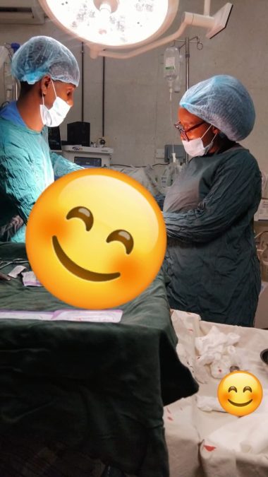 A preoperative technologist, Jecinta Waithaka, during a past exercise. PHOTO/David Nthua