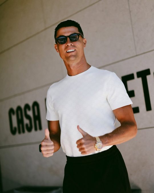 Football star Cristiano Ronaldo during a past incident. PHOTO/https://web.facebook.com/Cristiano