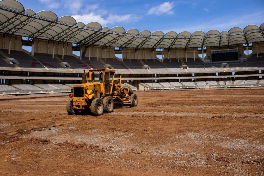 The ongoing renovation works at Kasarani Stadium. PHOTO/https://www.facebook.com/elijah.mwangi.961