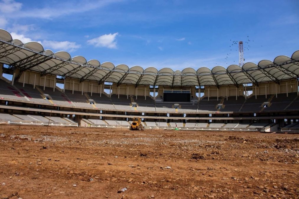 The ongoing renovation works at Kasarani Stadium. PHOTO/https://www.facebook.com/elijah.mwangi.961