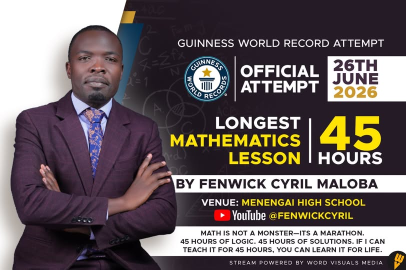 Kenyan teacher sets new date for 45-hour Guinness World Record maths lesson