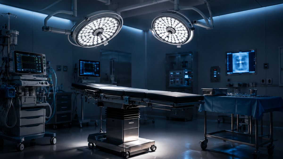 Sterile modern operating room setup. PHOTO/AI