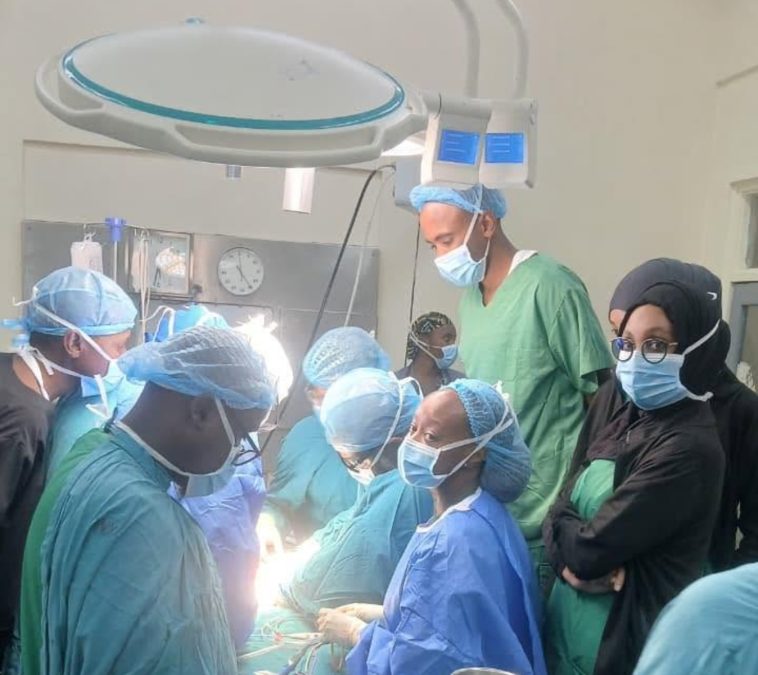 Doctors at KNH performing a life-saving surgery