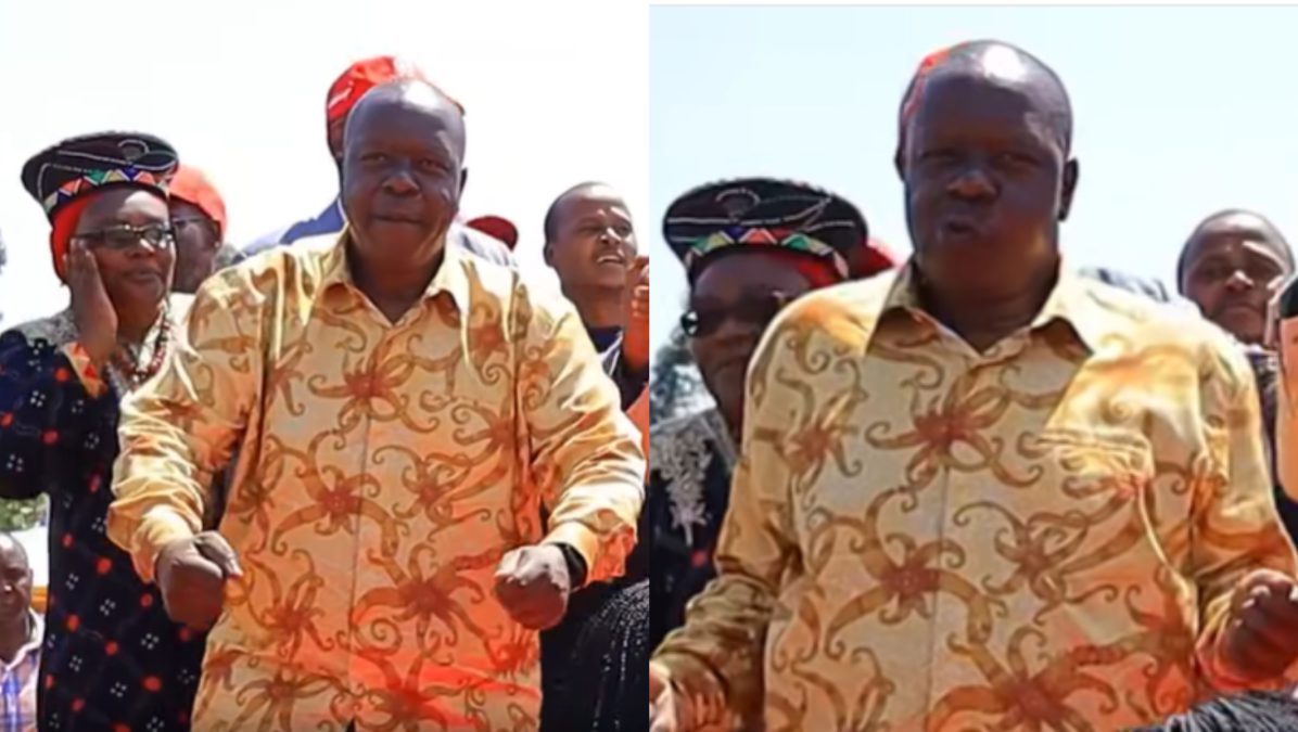 Fred Matiang'i showing his dance moves. PHOTO/screengrab by K24 Digital from video posted by @pksalasya/X