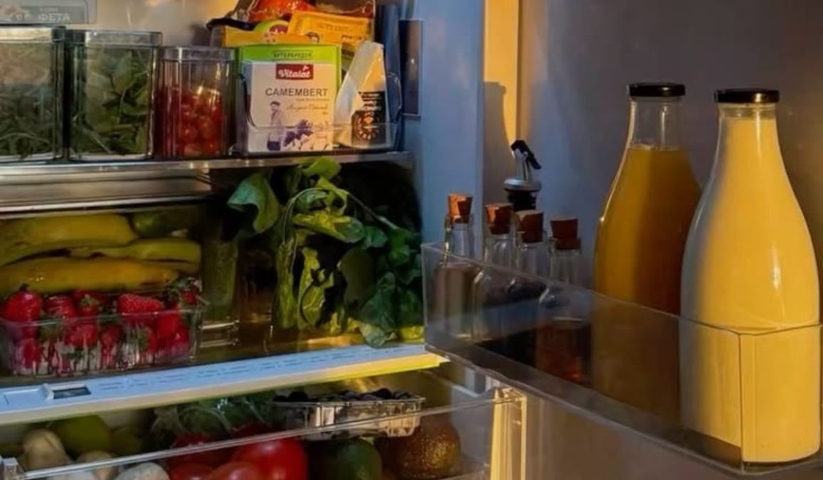 An open fridge.