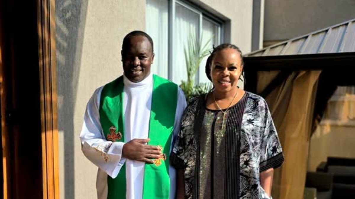 Muthoni Babytop thankful as Catholic priest visits her home to pray with her